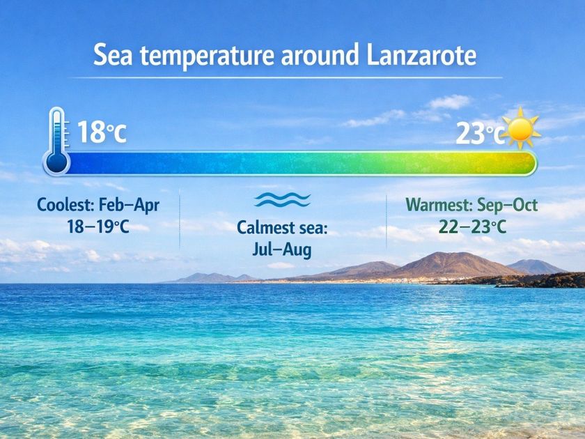 Lanzarote sea water temperatures