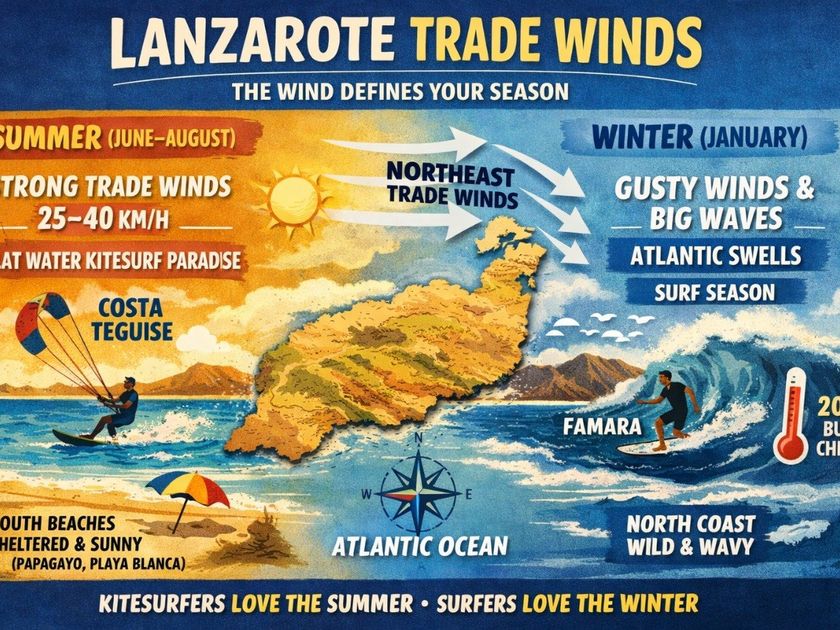 Lanzarote trade winds and wind seasons